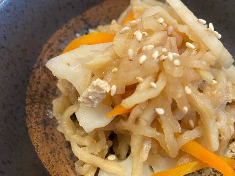 食物繊維たっぷり♡れんこんと切り干し大根の煮物